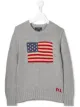 الصورة 1 من Ralph Lauren Kids كنزة منسوجة مزينة بعلم أمريكا