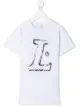 الصورة 1 من LANVIN Enfant تيشيرت بشعار متباين اللون
