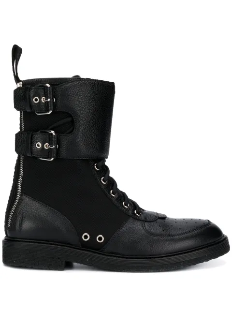 balmain ranger quilted combat booties