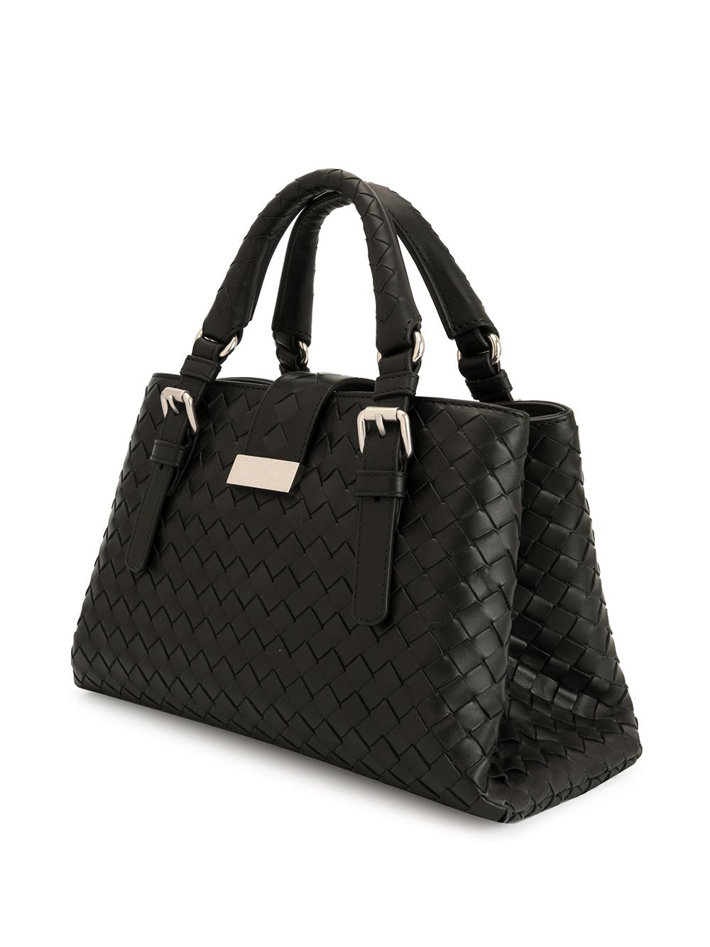 Bottega Veneta Roma kleine draagtas Zwart