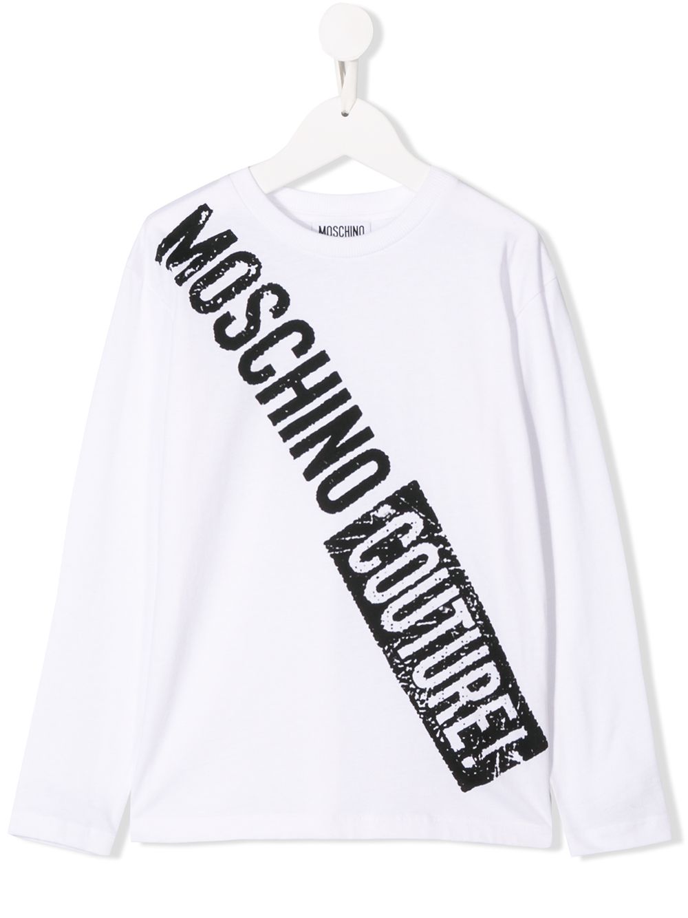 фото Moschino kids футболка с длинными рукавами и логотипом