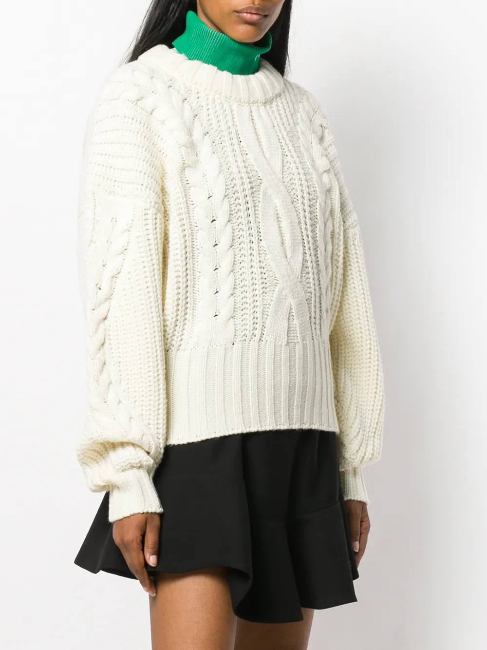 Circus Hotel Oversized gebreide trui Beige