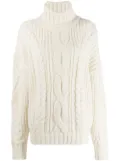Circus Hotel chunky knit rollneck sweater - Neutrals