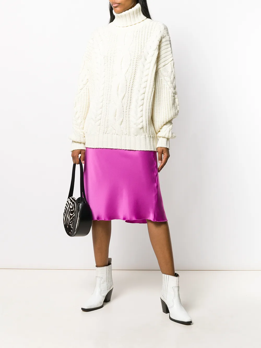Circus Hotel chunky knit rollneck sweater | Knitted Sweaters | Image 2