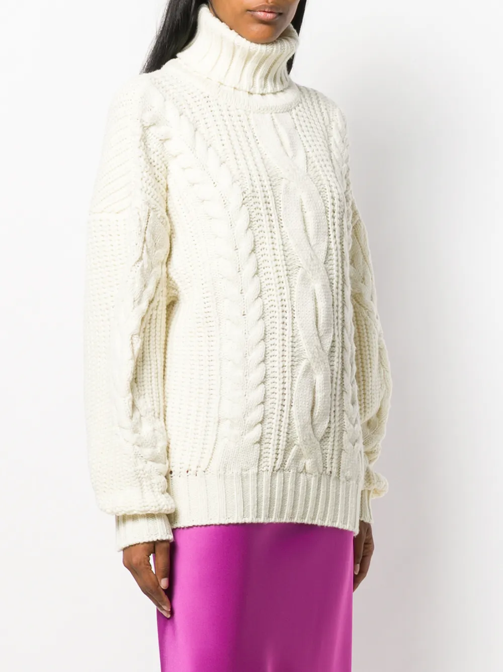 Circus Hotel Chunky gebreide trui Beige