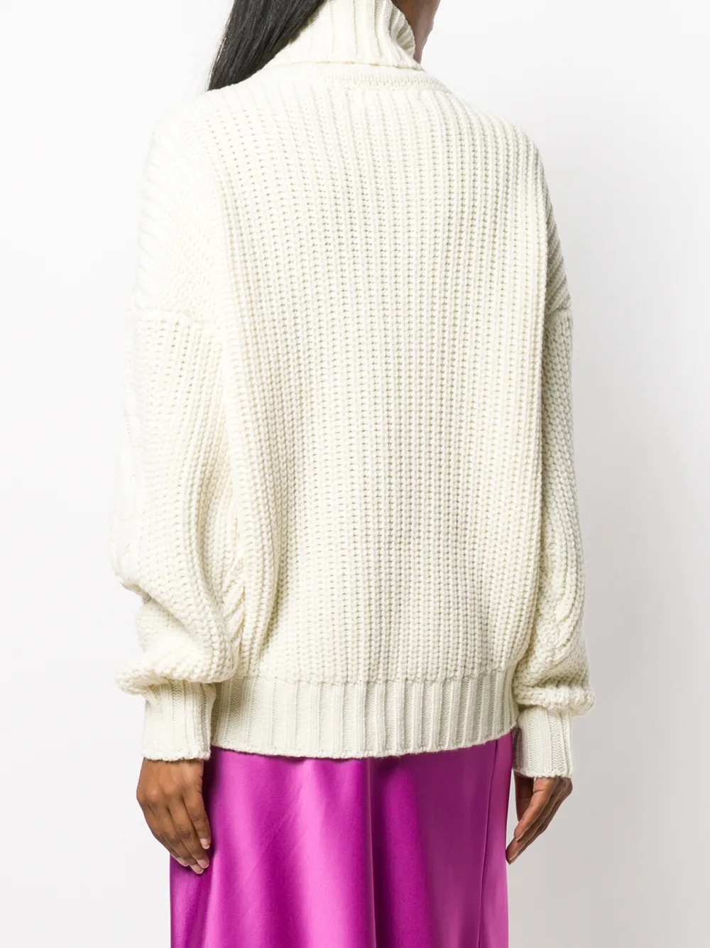 Circus Hotel Chunky gebreide trui Beige