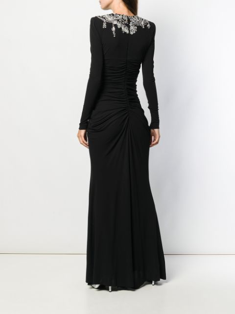 Alexander Mcqueen Crystal-Embellished Draped Dress Aw19 | Farfetch.com