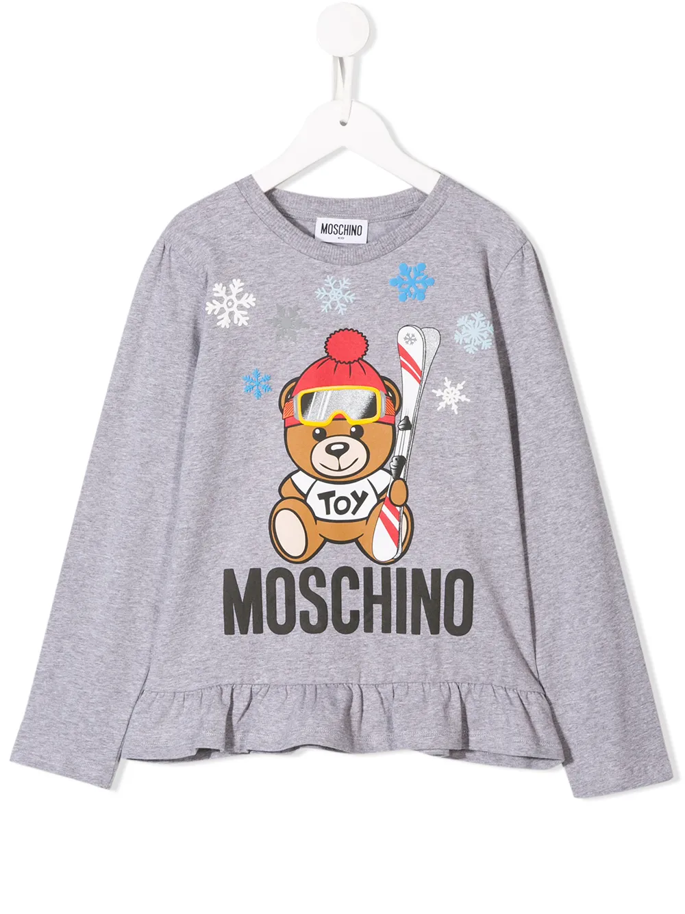 Moschino Kids топ Winter Bear с оборками Moschino Kids топ Winter Bear с оборками