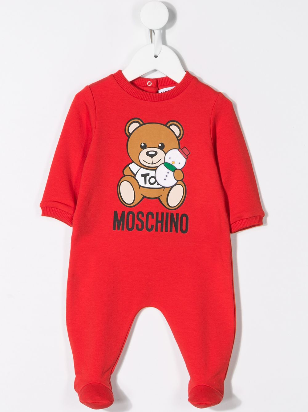 фото Moschino Kids комплект из пижамы и нагрудника с принтом