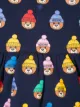 Moschino Kids فستان بأكمام طويلة وطبعة