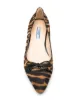 Prada tiger print pointed ballerinas