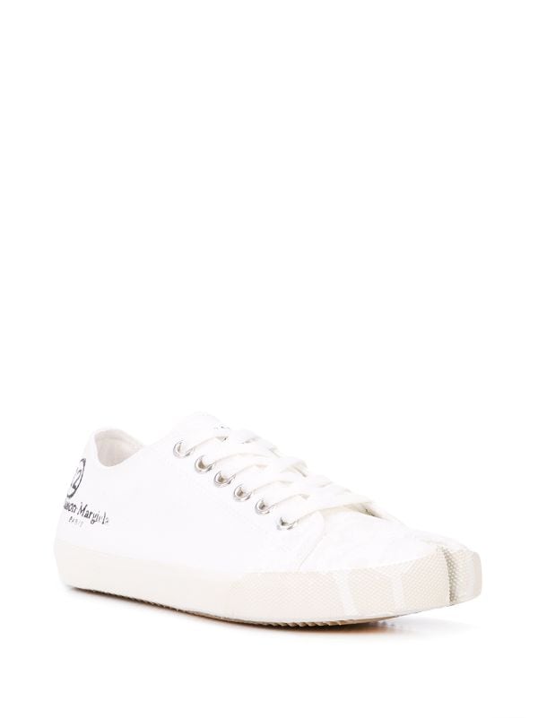 Maison Margiela - Tabi Paint Sneakers - Women - Canvas/Canvas/Rubber - 35 - White