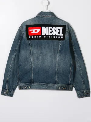 キッズキッズ DIESEL デニムジャケット L Diesel Kids ラインストーン デニムジャケット | ブルー