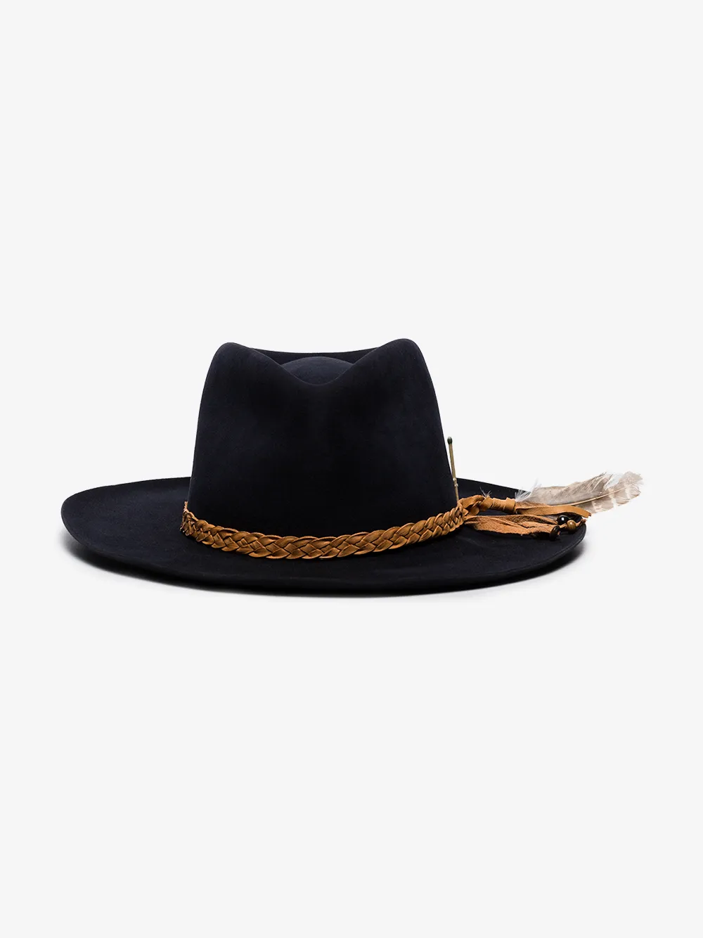 Nick Fouquet Hats NICK FOUQUET BLUE BANYAN BRAIDED TRIM FEDORA HAT