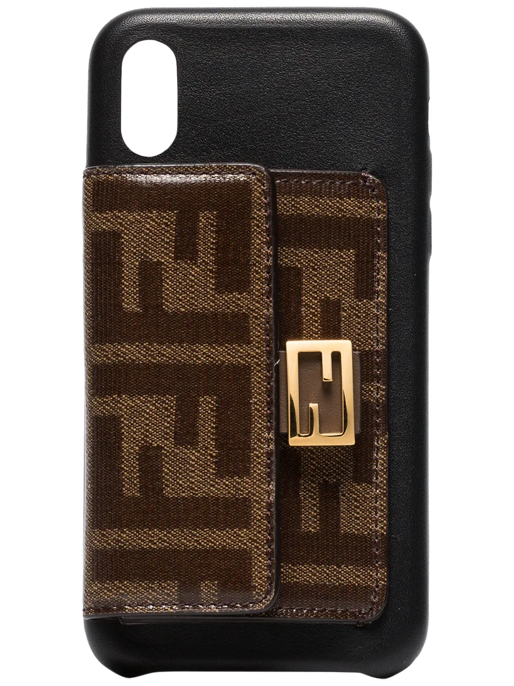 Fendi чехол для iPhone X с логотипом FF