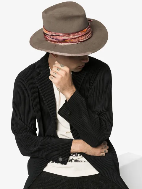 Nick Fouquet Banyan Fedora Hat In Brown