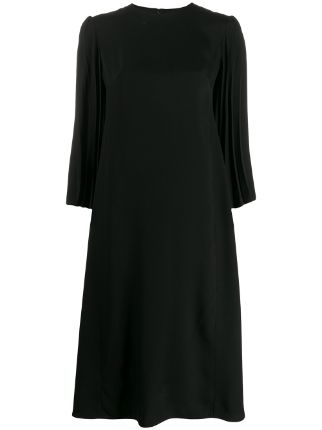 Shop Valentino double-faced pleated dress with Express Delivery - FARFETCH