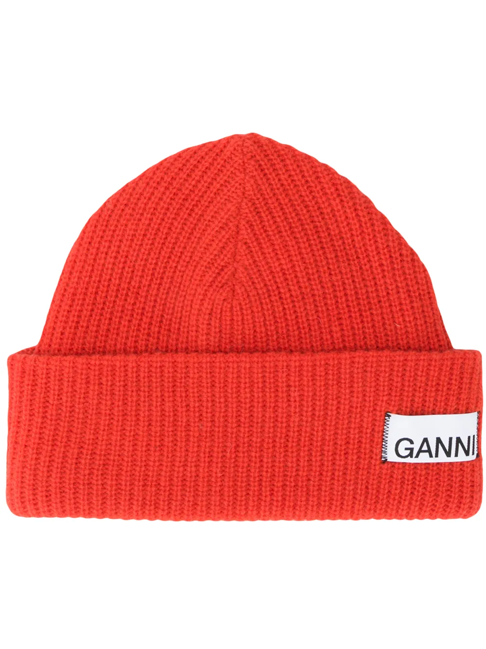 Ganni Accessories RIBBED LOGO BEANIE