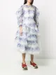 Simone Rocha floral-print tulle ruffle dress