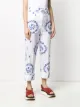 Simone Rocha floral-embroidered cropped trousers