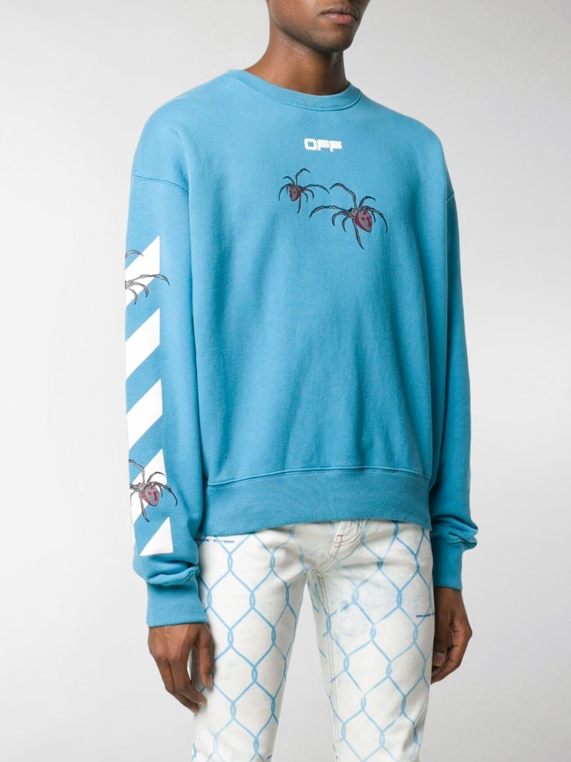 off white spider hoodie blue