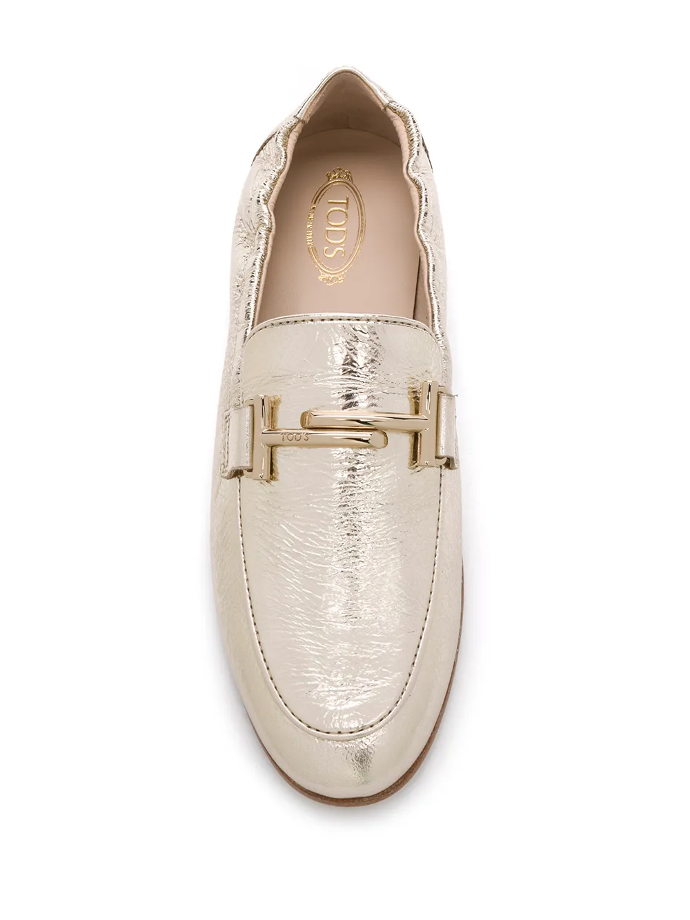Tod's Loafers met logoplakkaat Goud
