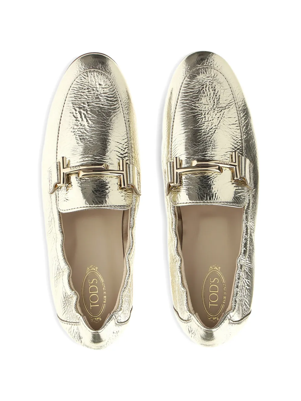 Tod's Loafers met logoplakkaat Goud
