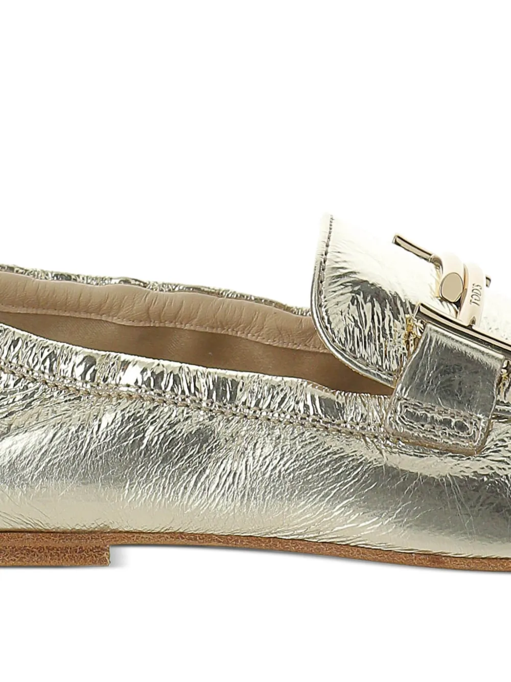 Tod's Loafers met logoplakkaat Goud