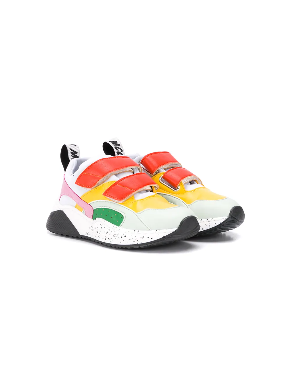 Click to view more detailed imagery on our partner's website Stella Mccartney Kids' Multicoloured Low Top Sneakers In Yellow