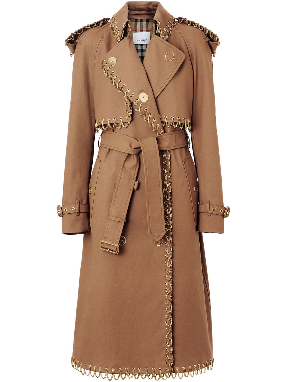 Тренч Burberry long Cotton Gabardine Trench