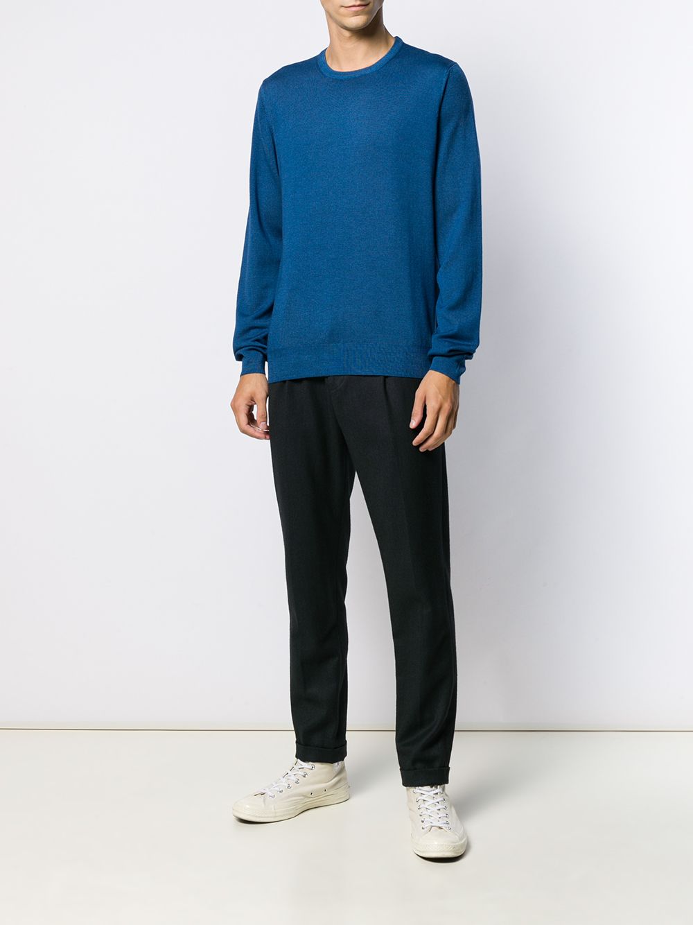 D4.0 Sweater met ronde hals - Blauw