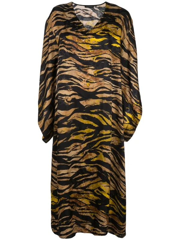 tiger print kaftan