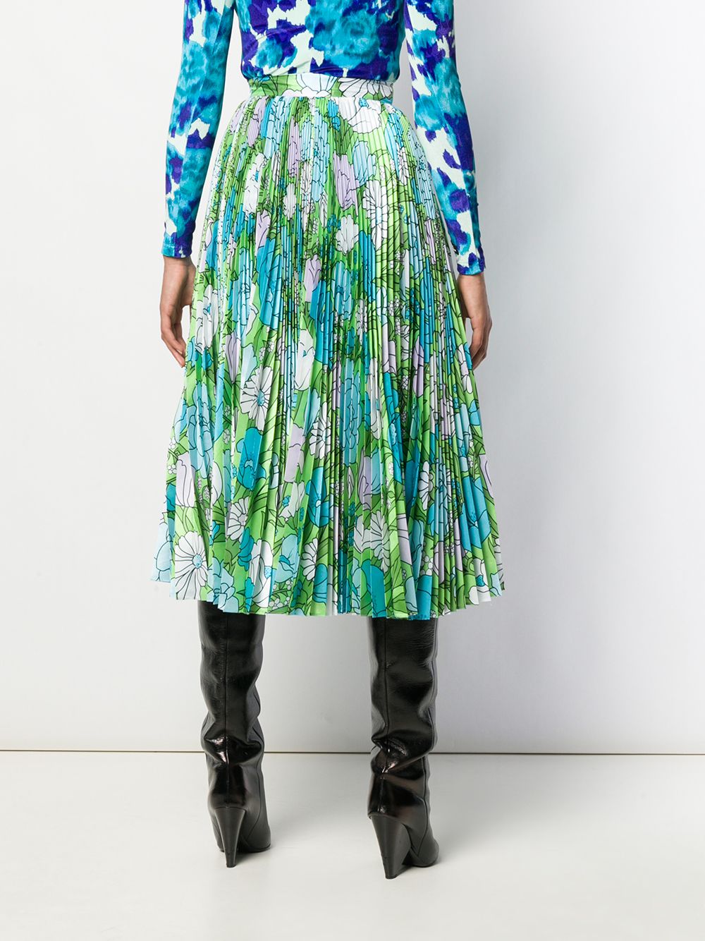 фото Richard Quinn плиссированная юбка с цветочным принтом