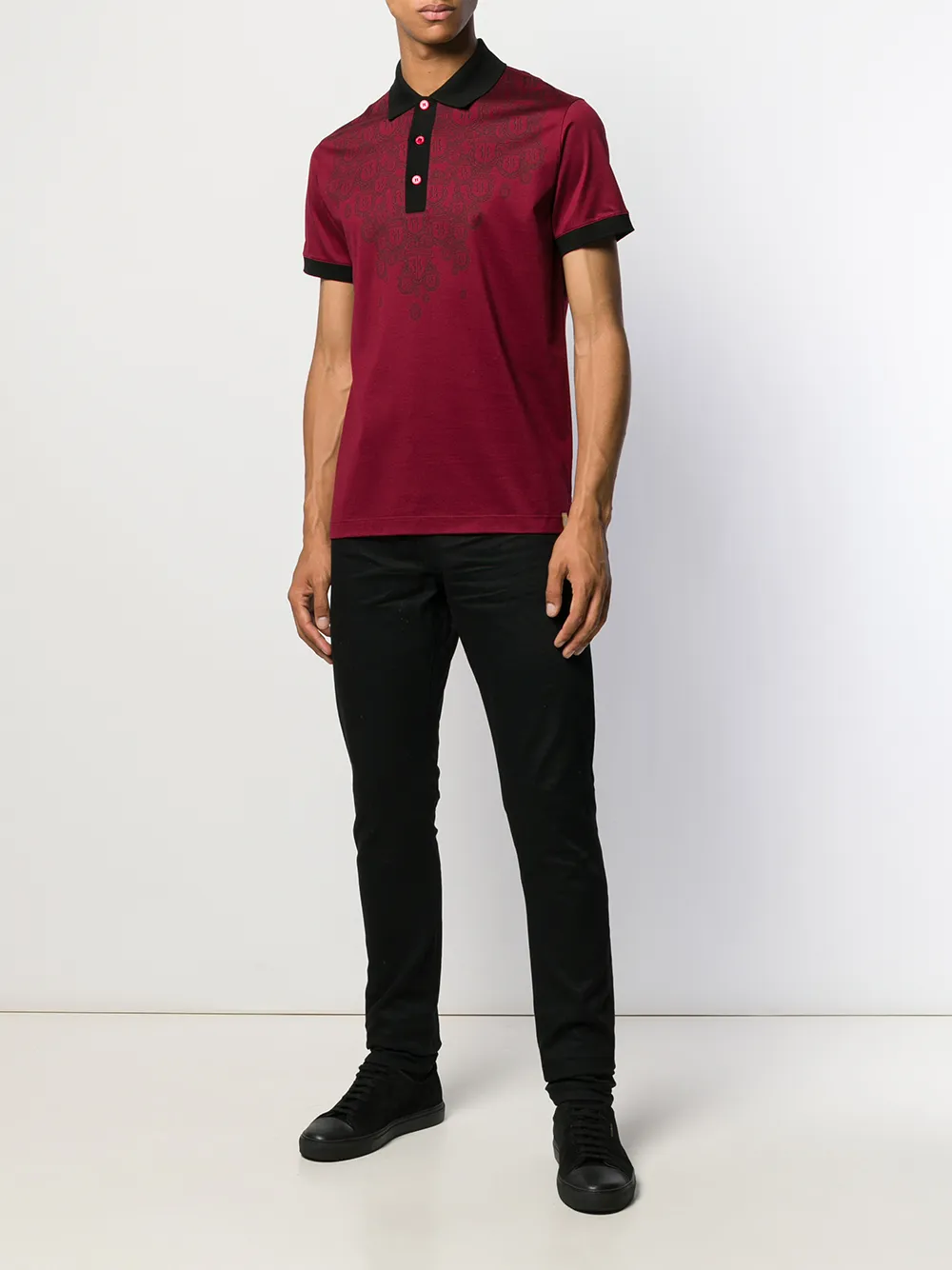 Billionaire Poloshirt met wapenschild Rood