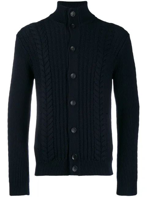 Zanone cable knit cardigan