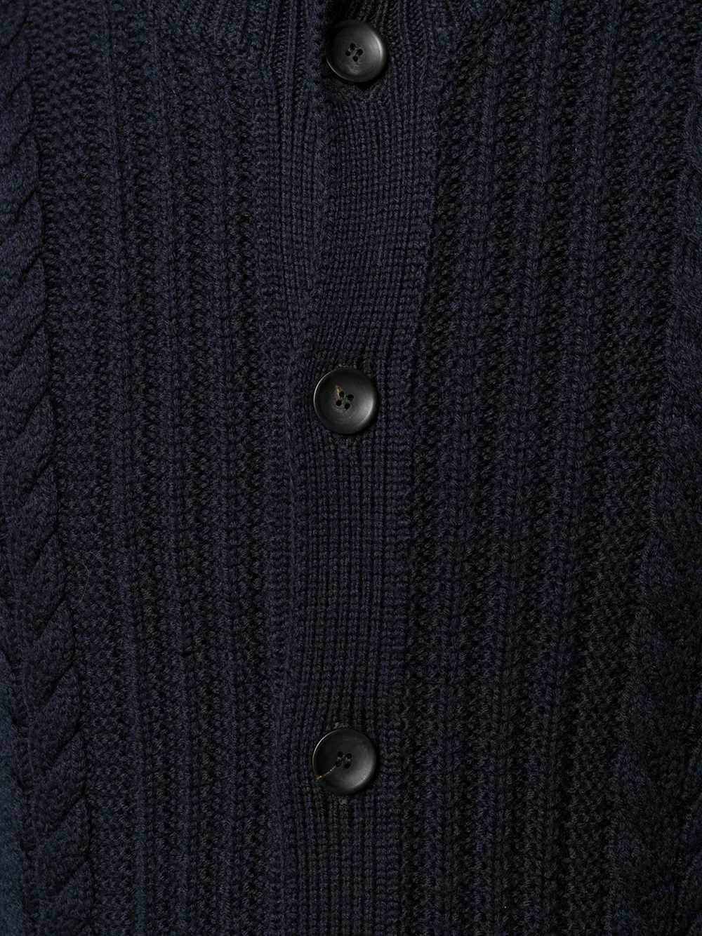 Zanone Kabelgebreid vest Blauw