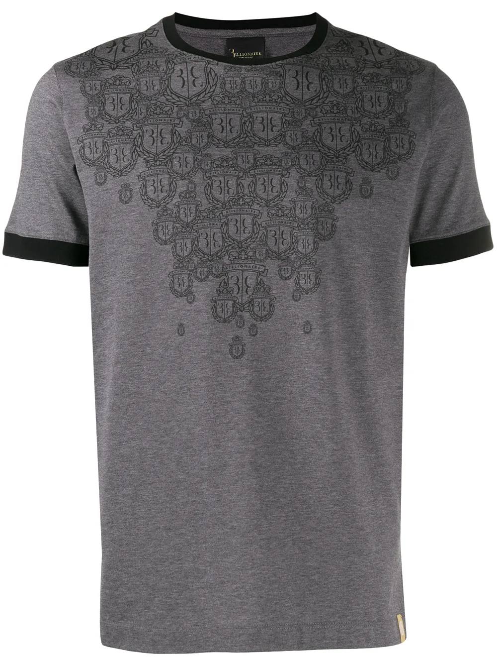 Billionaire T-Shirt mit Wappen-Print - Grau