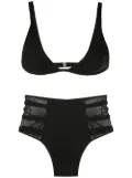 Brigitte hot pants bikini set - Black