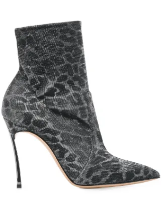 casadei leopard boots