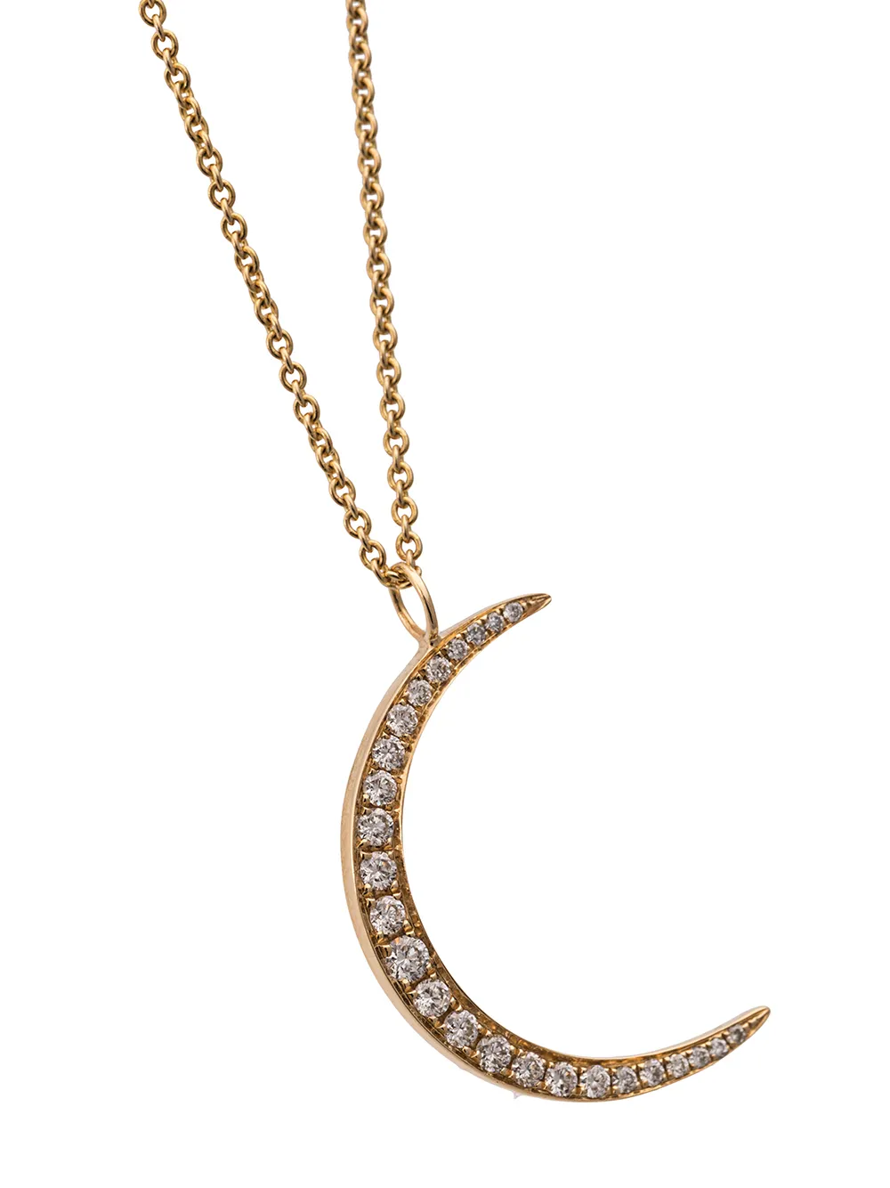 18kt Yellow Gold Moon And Star Necklace