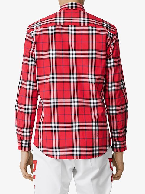 burberry vintage check cotton poplin shirt