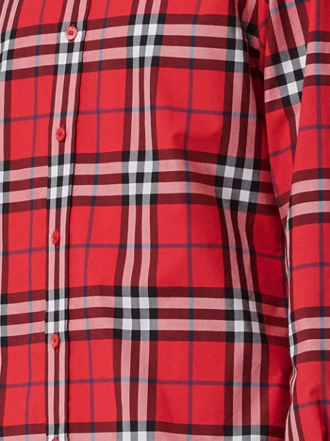 burberry vintage check cotton poplin shirt