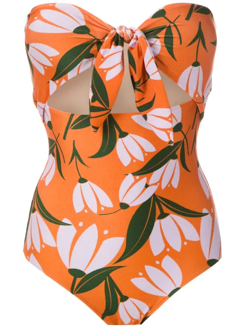 Adriana Degreas printed tie knot swimsuit