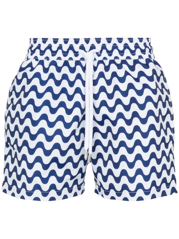 printed swim trunks