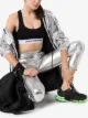 Image 2 of Paco Rabanne logo-band sports bra