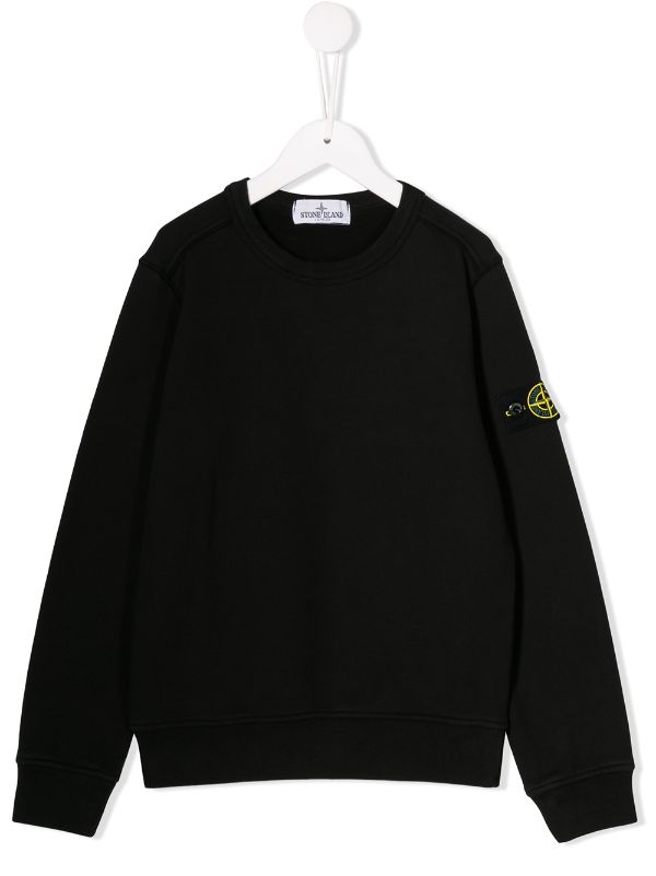 stone island junior sweatshirt black