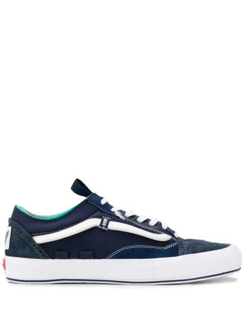 Click to view more detailed imagery on our partner's website Vans Blue Checkered Old Skool Cap Lx Sneakers In Drs Bl/ True Wht