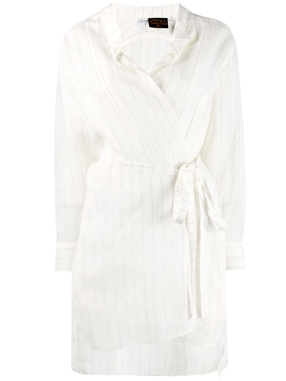 фото Loewe Paula striped wrap dress