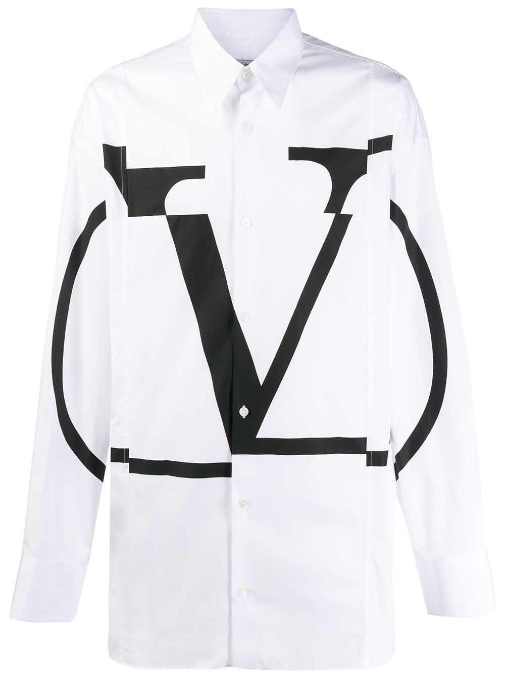фото Valentino рубашка в технике пэчворк с логотипом