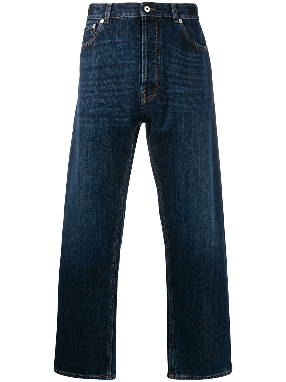 Valentino Vltn Selvage Wide-leg Jeans In Blue